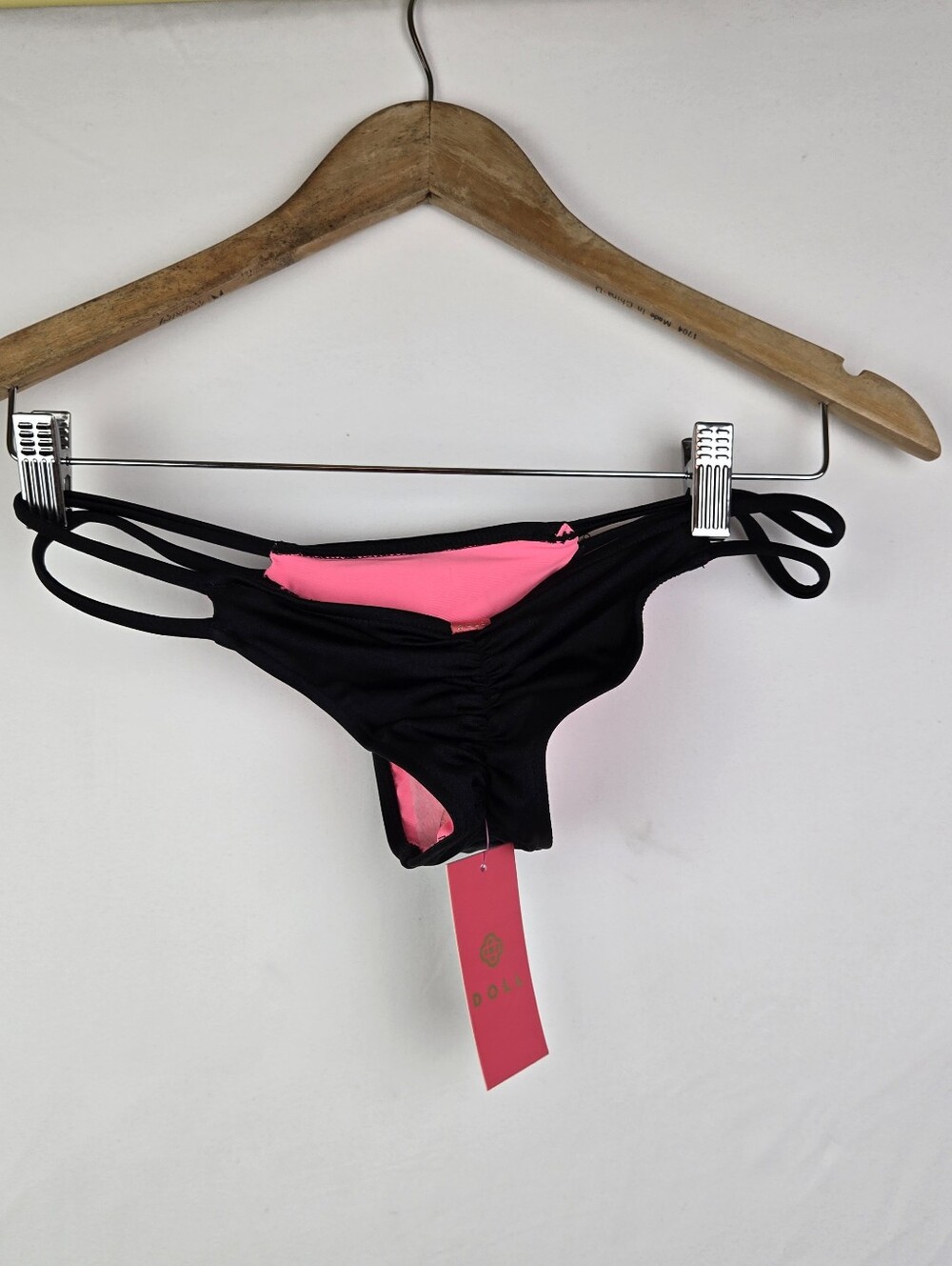 Doll Swimwear Acapulco Double Strap Scrunch Bikini Bottom NWT Sz Small